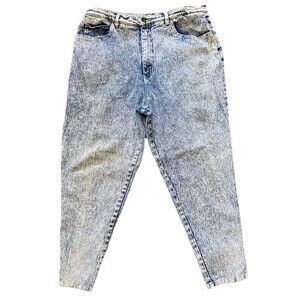 Vtg 80's Stefano Acid Stone Wash Denim Jeans Button Ankle High Waist Taper Sz 24